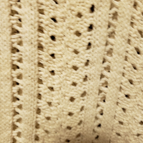 VINTAGE POUR PLUS LE CHIC-COTTON-CROCHET SWEATER W/SCALLOP HEM/NECK/LG/NWOT - Picture 4 of 10